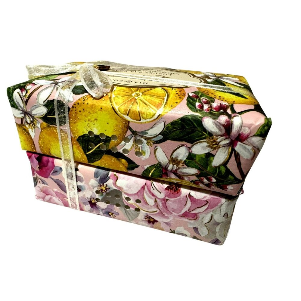 Mia & Co Luxury Bar Soap 2 Pk Lemon & Rose Enriched w Mia & Co Luxury Bar Soap